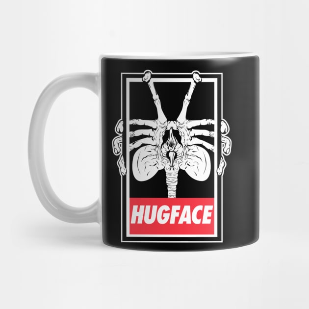 HUGFACE black tee by Samtronika